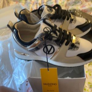 Black Valentino size 8 women’s sneakers
